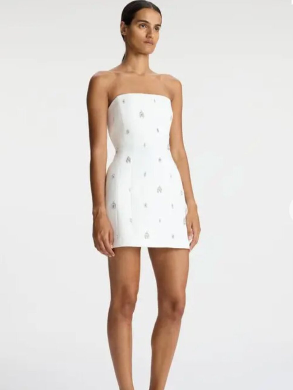 A.L.C. elsie embellished strapless mini dress